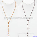 Ariticiail Leatherette Braided Pearl Necklaces